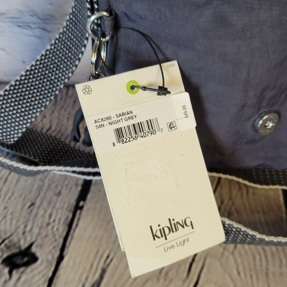 Kipling Sabian Crossbody Mini Bag, Night Grey, Handbag - Picture 8 of 8